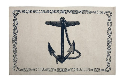 Anchor Bath Mat in Ink design by Thomas Paul