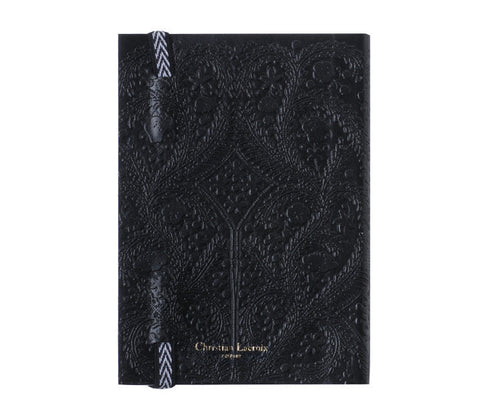 Paseo Embossed Black Notebook design by Christian Lacroix