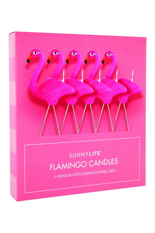 Pink Flamingo Candles Set of 5 design by SunnyLIFE
