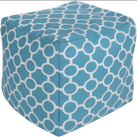 Aqua & Grey Pouf design by Sury