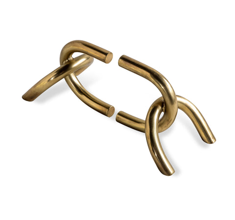 Linx Bookends in Antique Brass design by Interlude Home