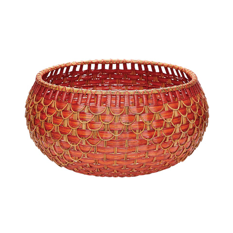 Large Red Fish Natural Fish Scale Basket design by Lazy Susan