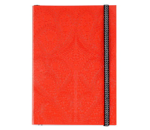 Paseo Embossed Scarlet Notebook design by Christian Lacroix